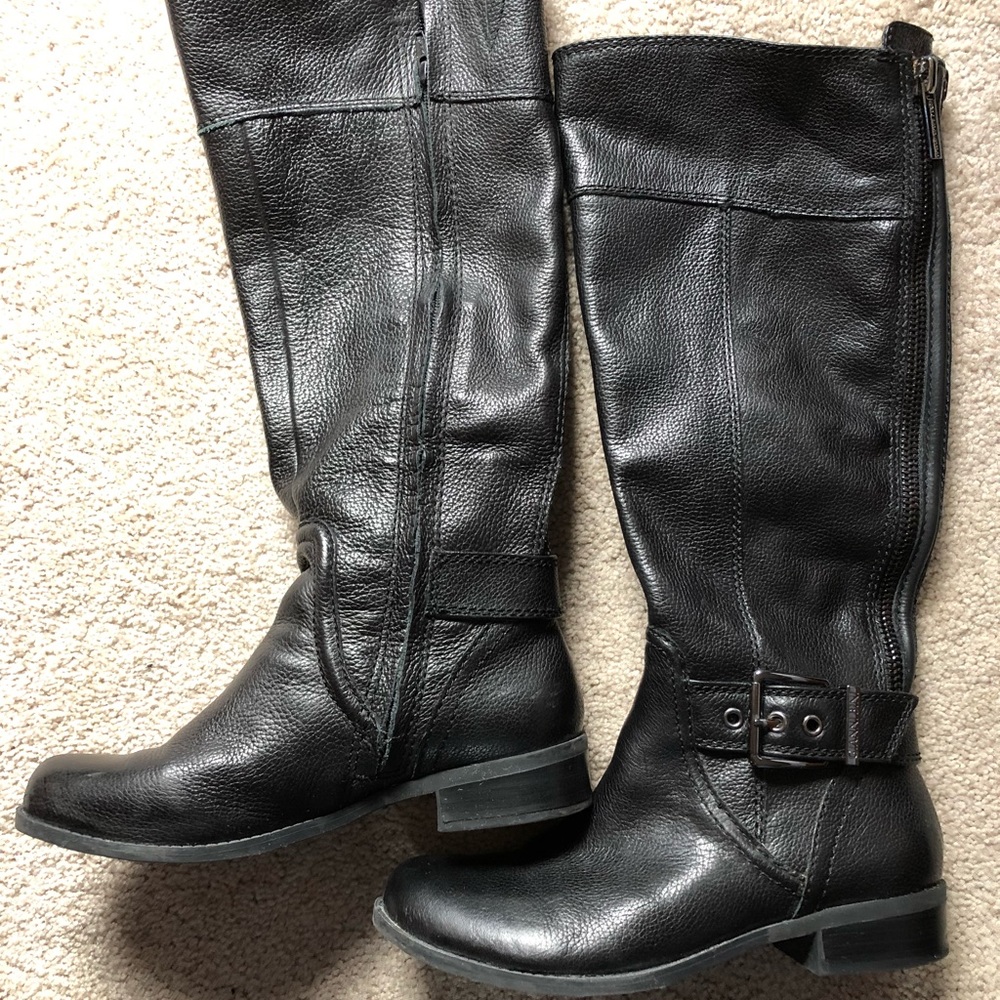Gianni Bini Genuine Leather Black Boots